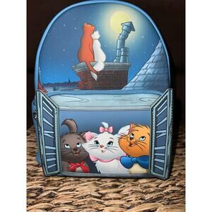Loungefly Disney The Aristocats Window Portrait Mini Backpack/ Card Holder